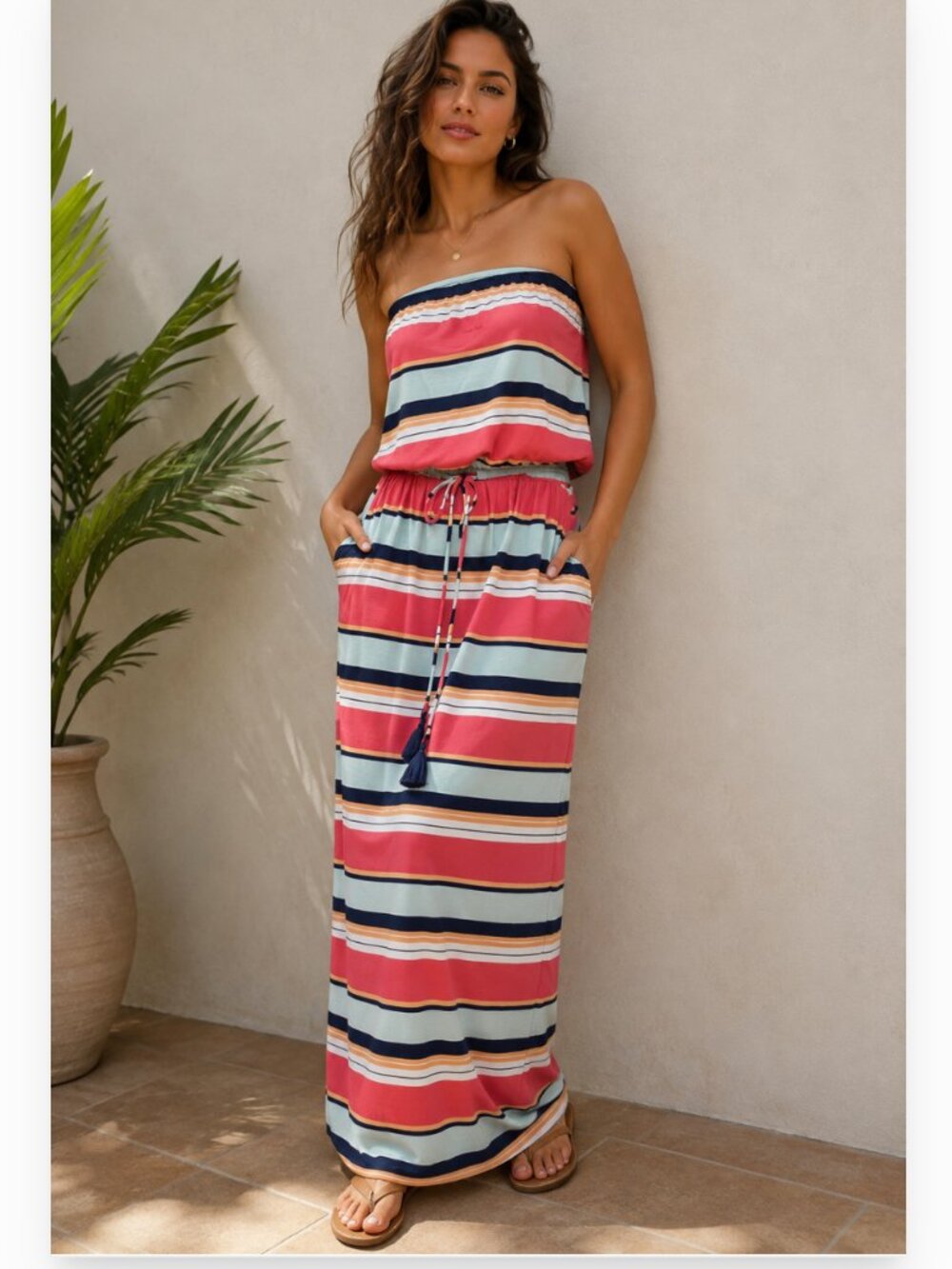 Cynthia Rowley Strapless Maxi Dress Sz M NWT